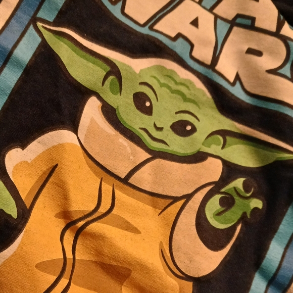 Kids large Yoda star wars print t'shirt - Picture 3 of 4